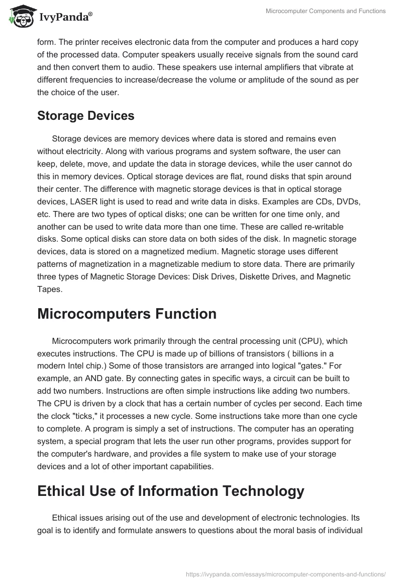 Microcomputer Components and Functions. Page 3