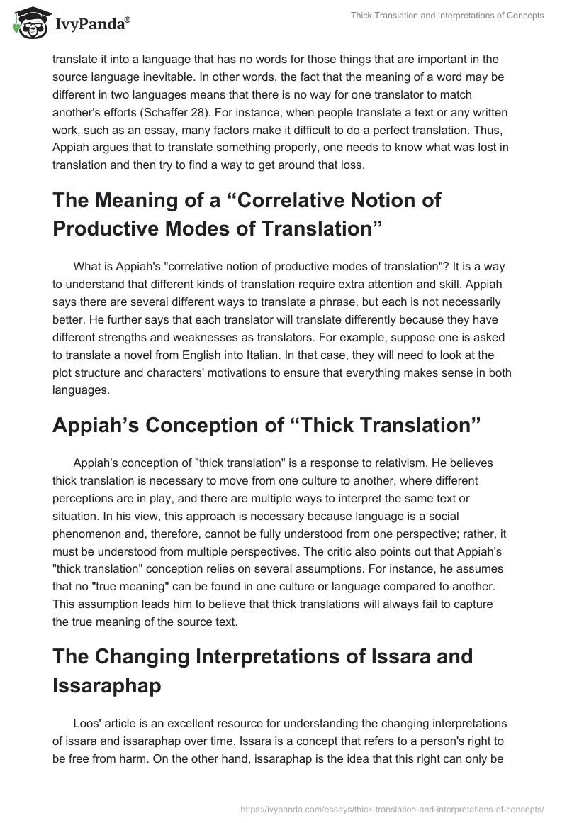 "Thick" Translation and Interpretations of Concepts. Page 2