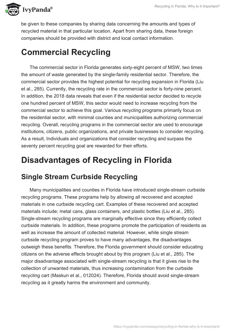 Recycling in Florida: Why Is It Important?. Page 4