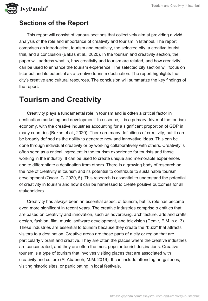 Tourism and Creativity in Istanbul. Page 2