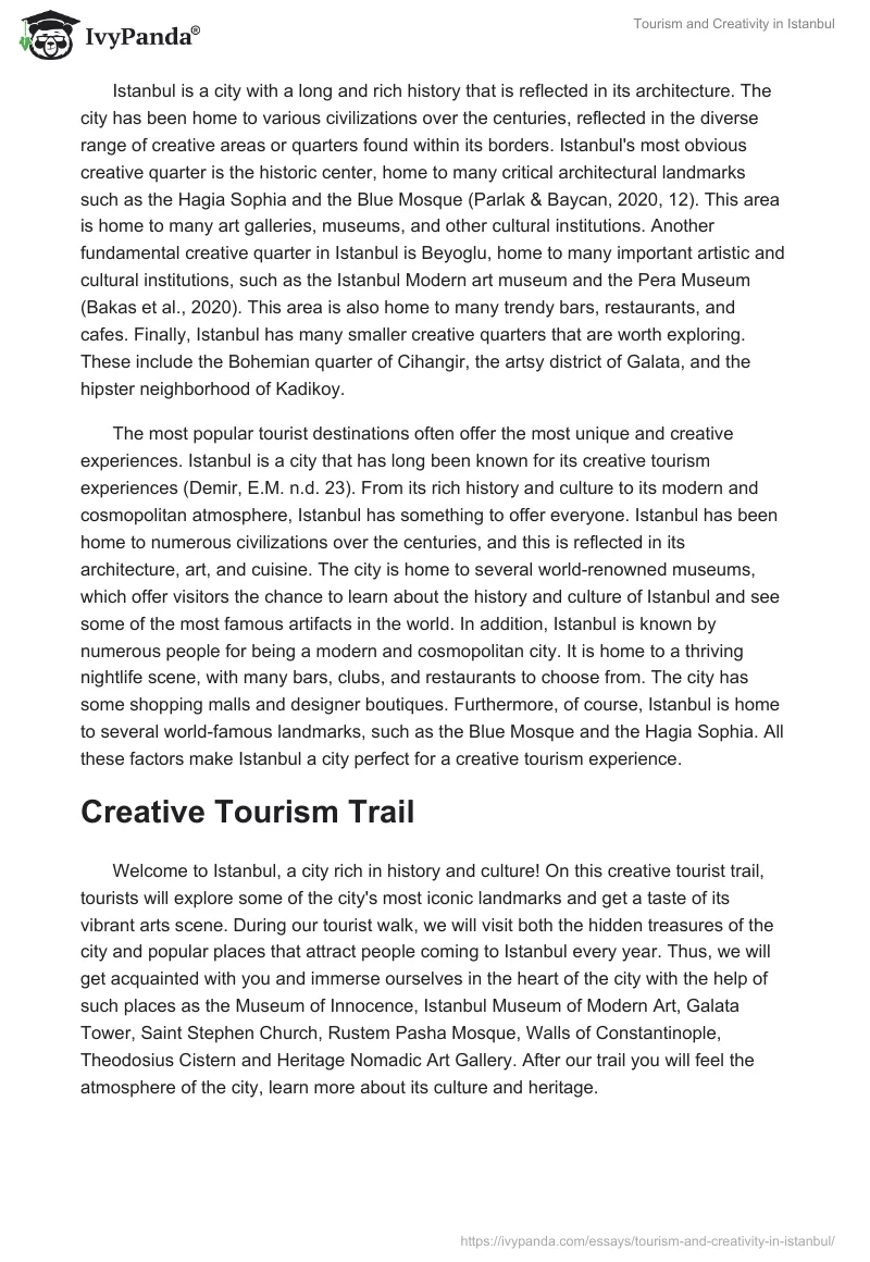 Tourism and Creativity in Istanbul. Page 5