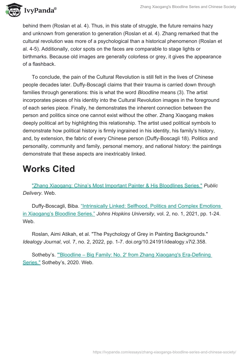 Zhang Xiaogang's Bloodline Series and Chinese Society. Page 2