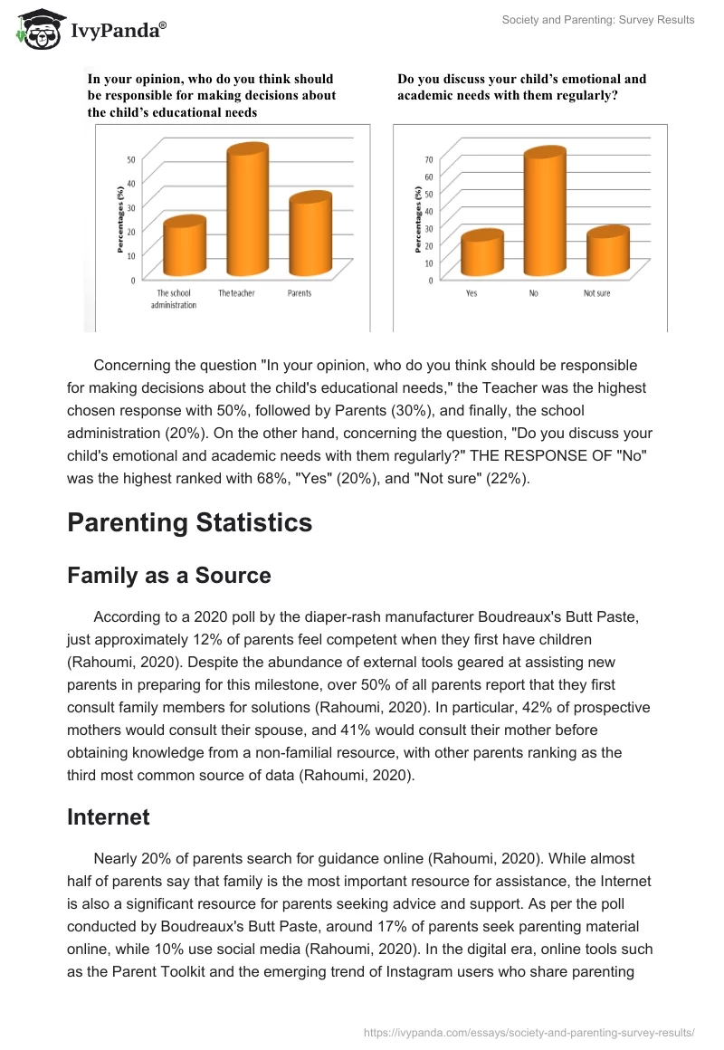 Society and Parenting: Survey Results. Page 4
