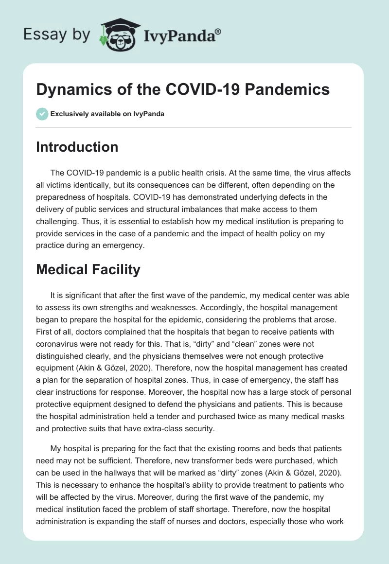 Dynamics of the COVID-19 Pandemics. Page 1