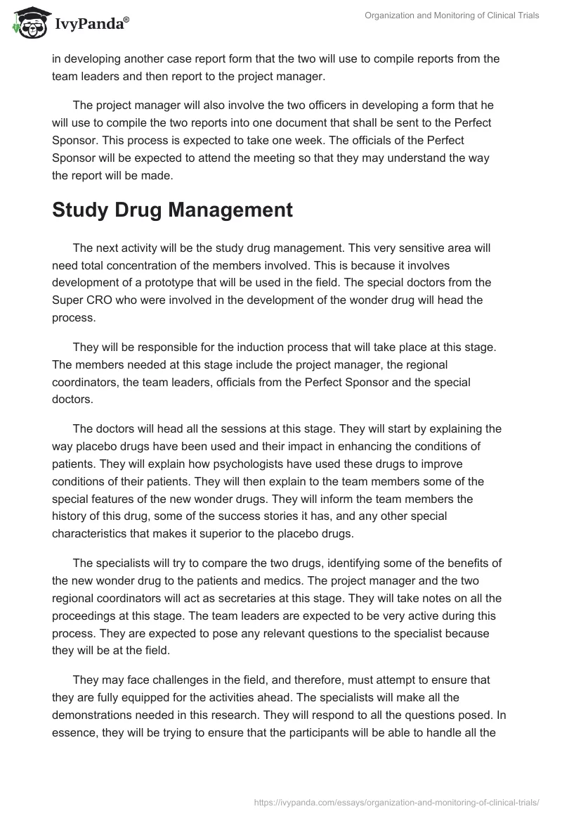 Organization and Monitoring of Clinical Trials. Page 5