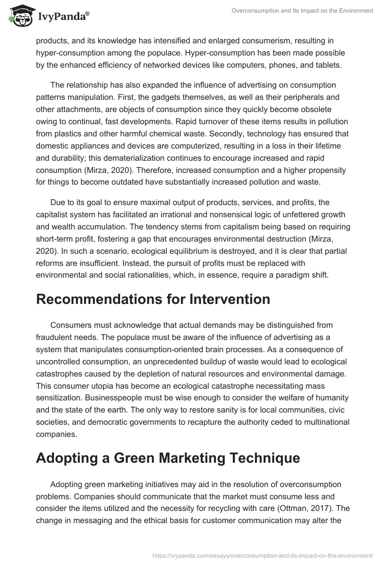 Overconsumption and Its Impact on the Environment. Page 4