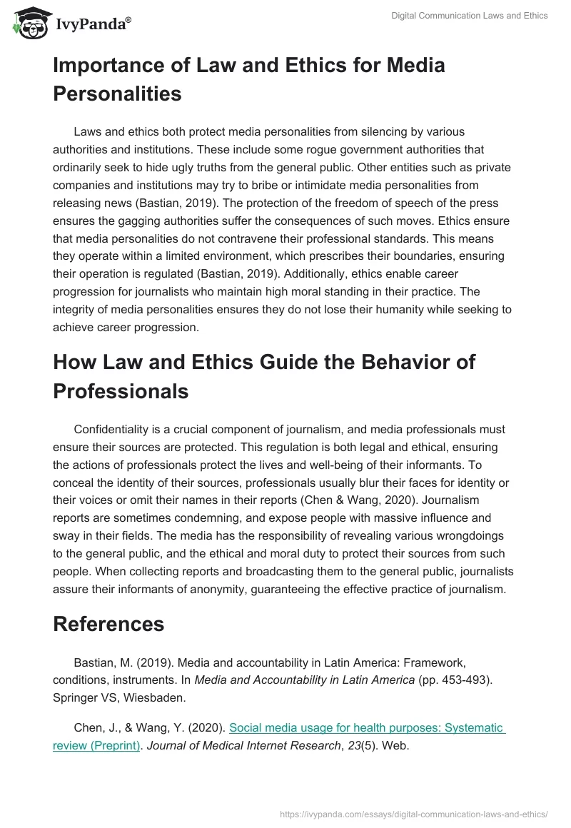 Digital Communication Laws and Ethics. Page 2
