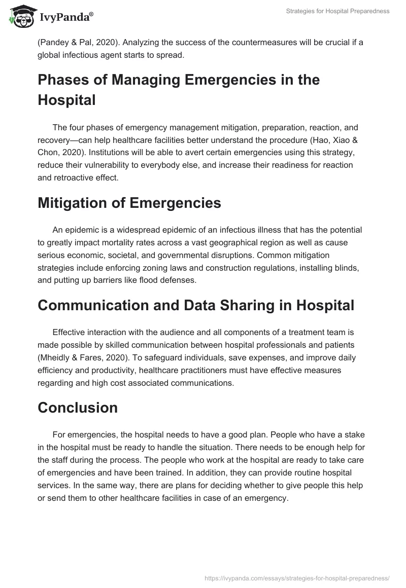 Strategies for Hospital Preparedness. Page 3