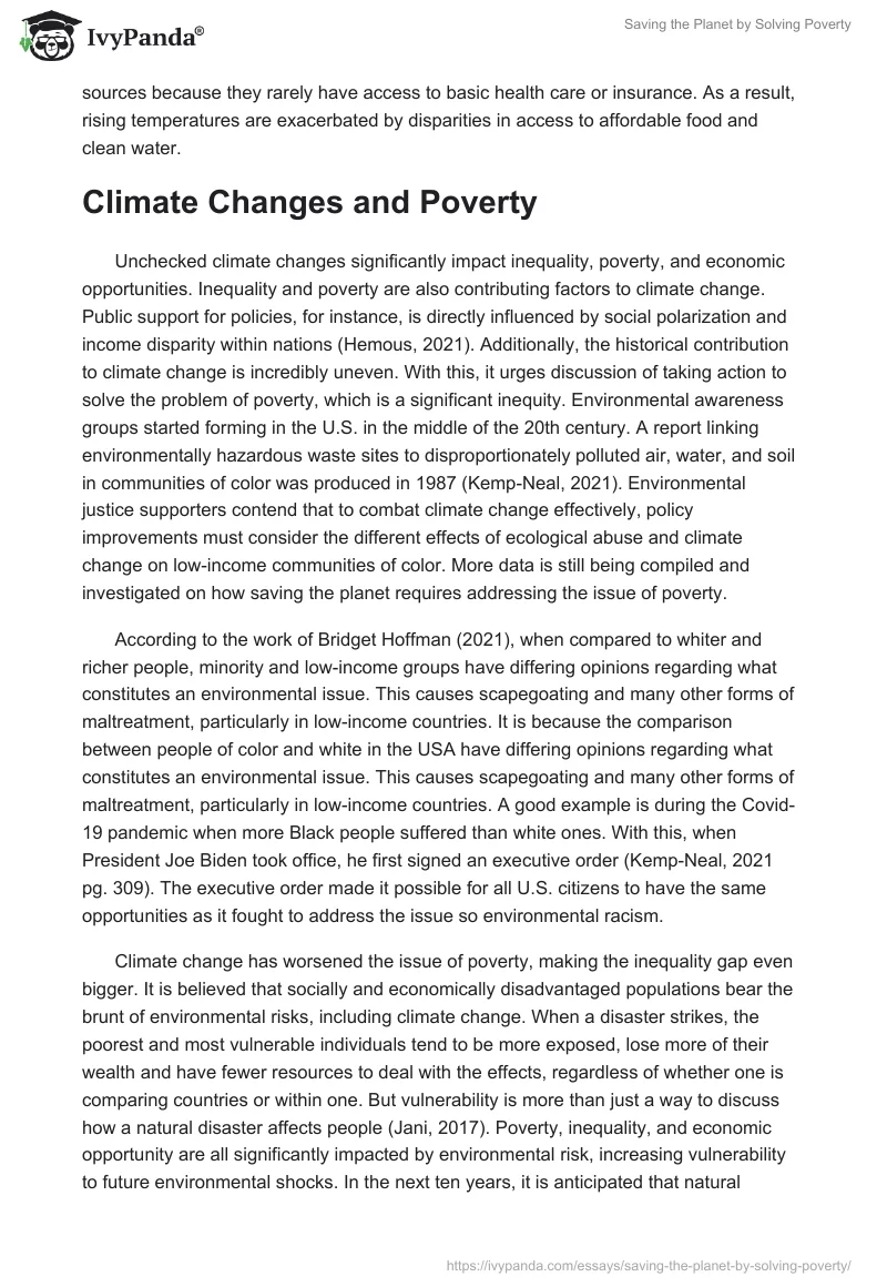 Saving the Planet by Solving Poverty. Page 2
