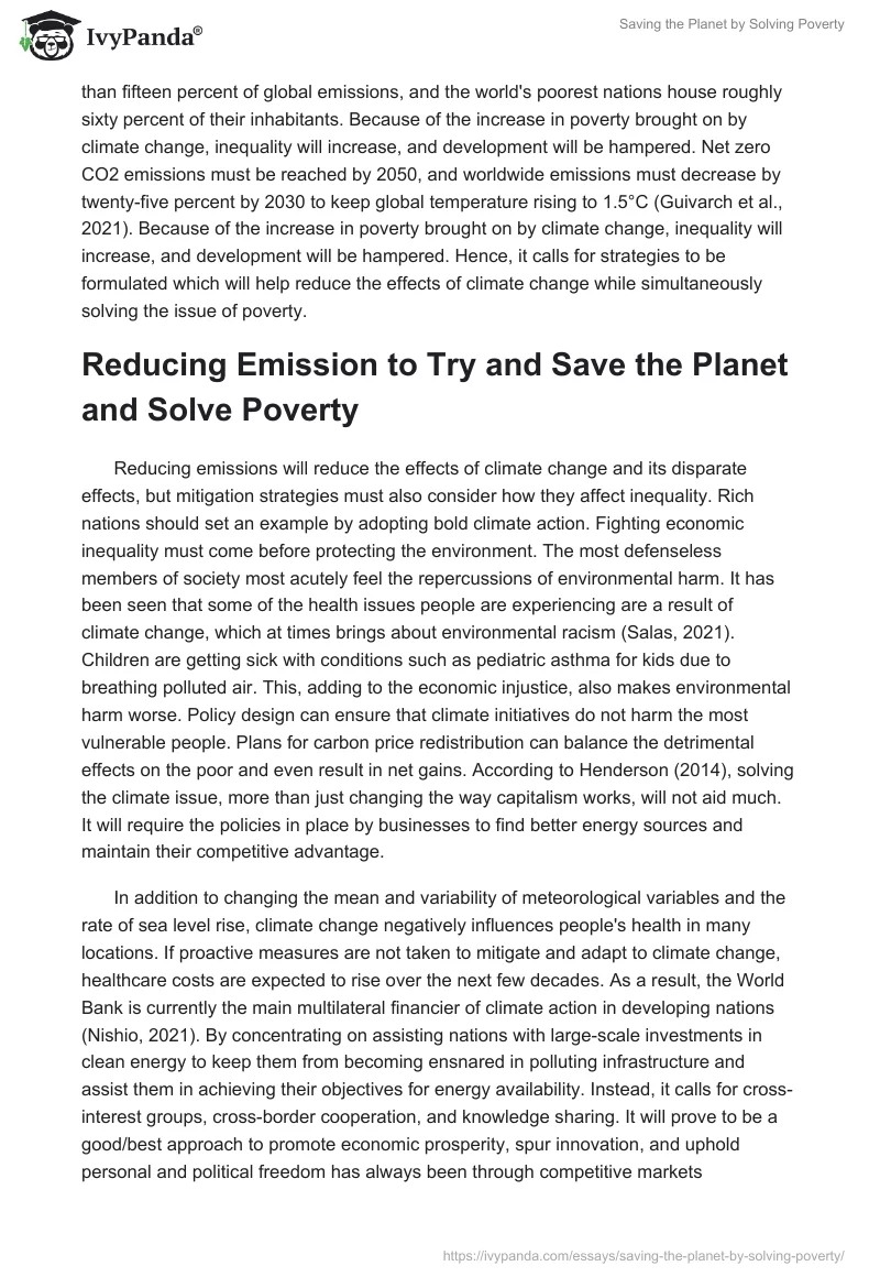 Saving the Planet by Solving Poverty. Page 4