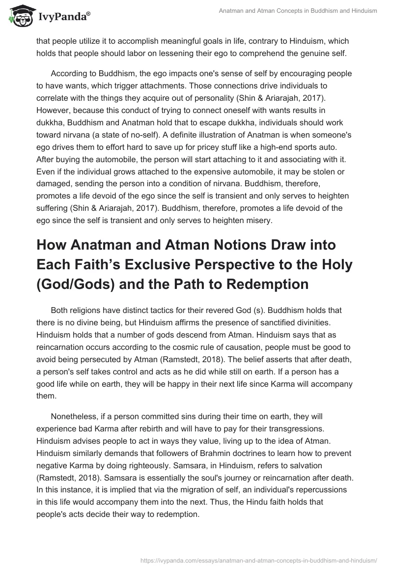 Anatman and Atman Concepts in Buddhism and Hinduism. Page 3
