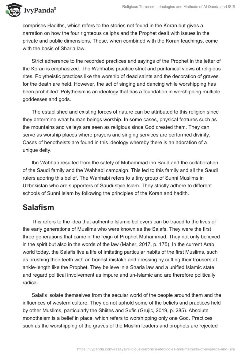 Religious Terrorism: Ideologies and Methods of Al Qaeda and ISIS. Page 2