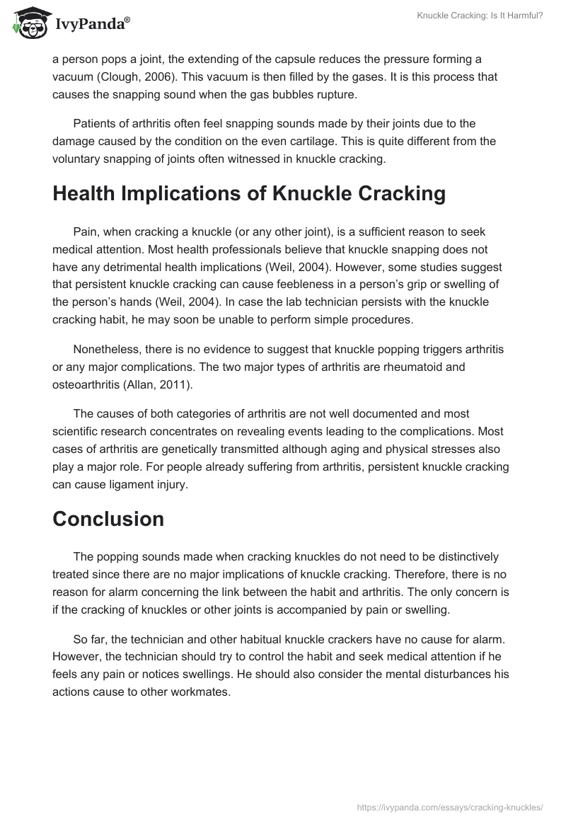 Knuckle Cracking: Is It Harmful?. Page 2