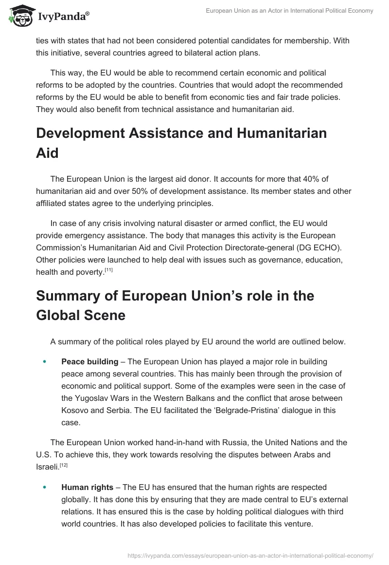 European Union as an Actor in International Political Economy. Page 5