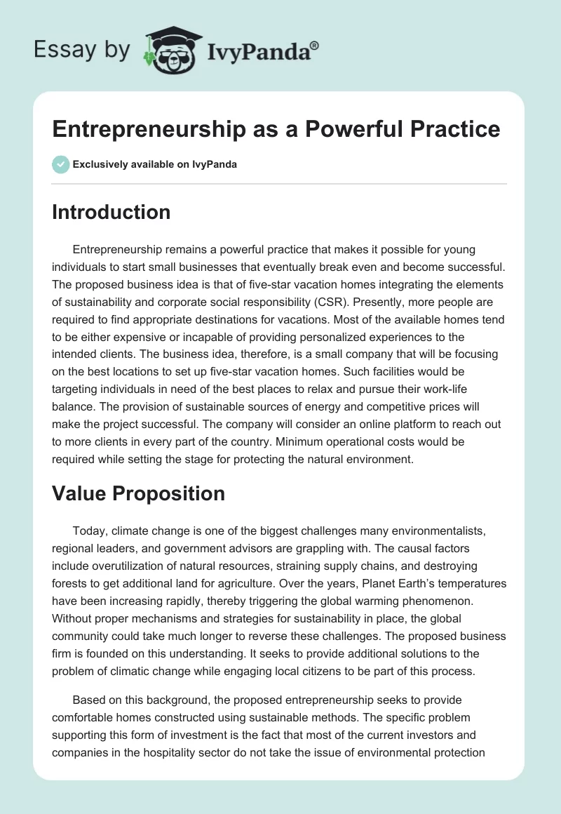 Entrepreneurship as a Powerful Practice. Page 1