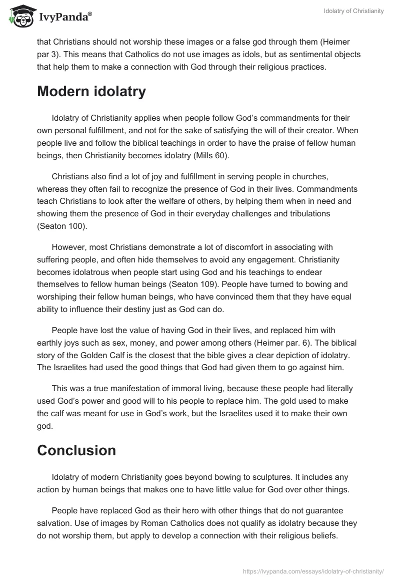 Idolatry of Christianity. Page 3
