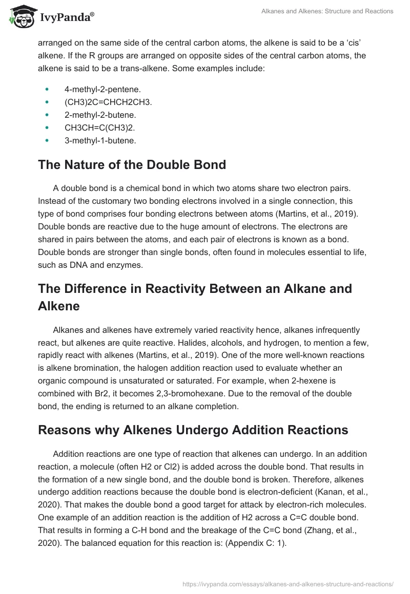 Alkanes and Alkenes: Structure and Reactions. Page 4