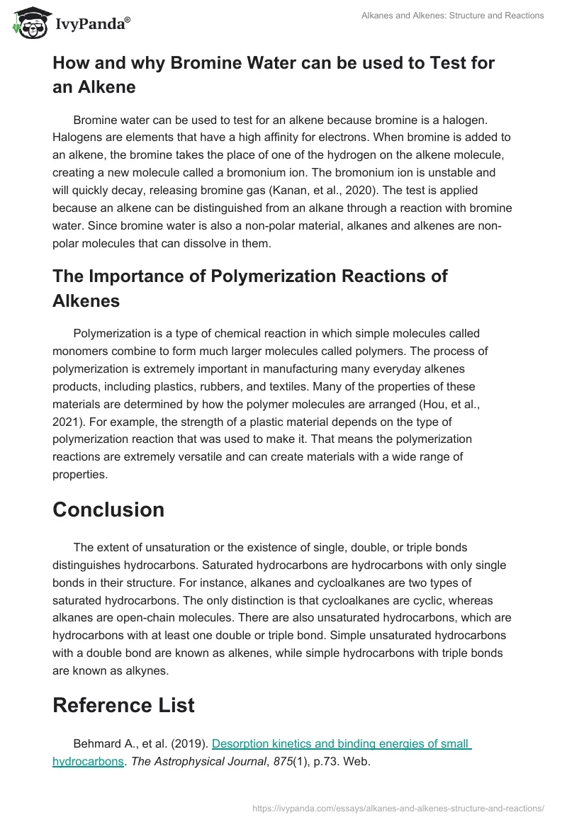 Alkanes and Alkenes: Structure and Reactions. Page 5