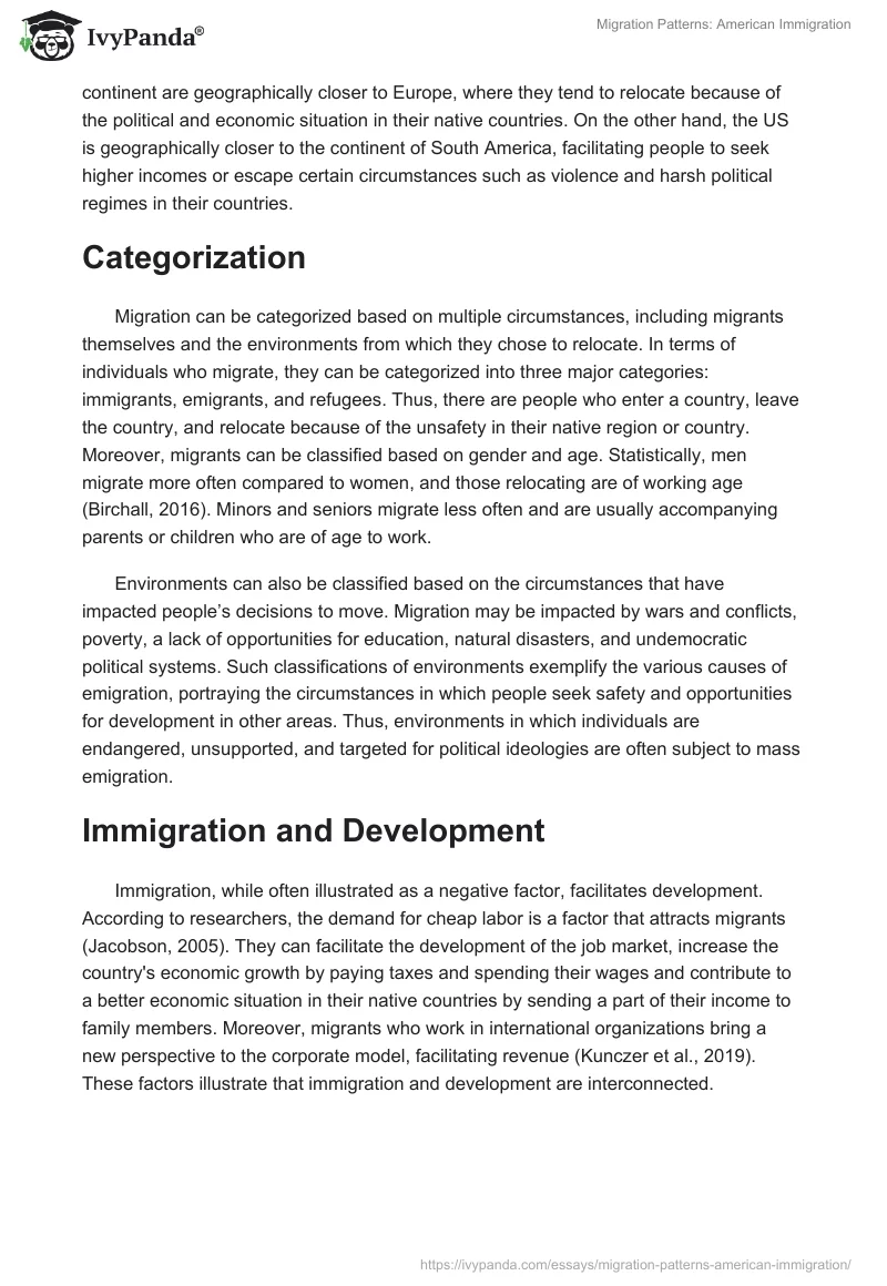 Migration Patterns: American Immigration. Page 2