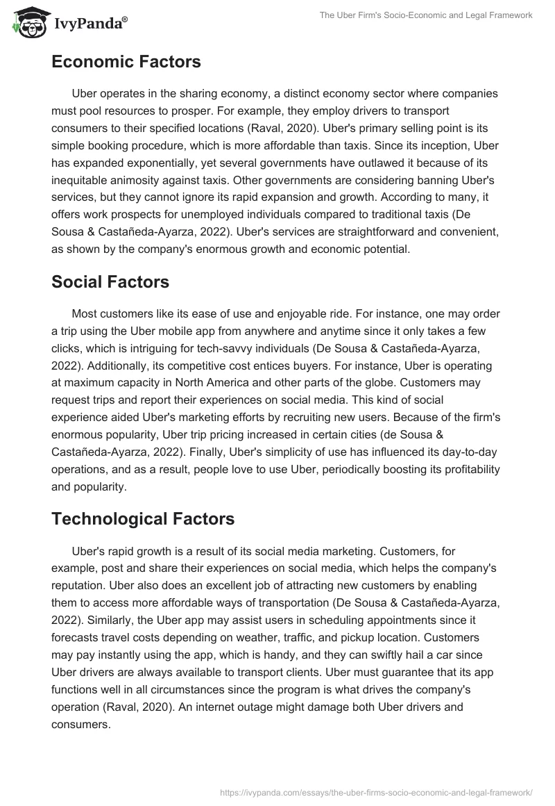 The Uber Firm's Socio-Economic and Legal Framework. Page 3