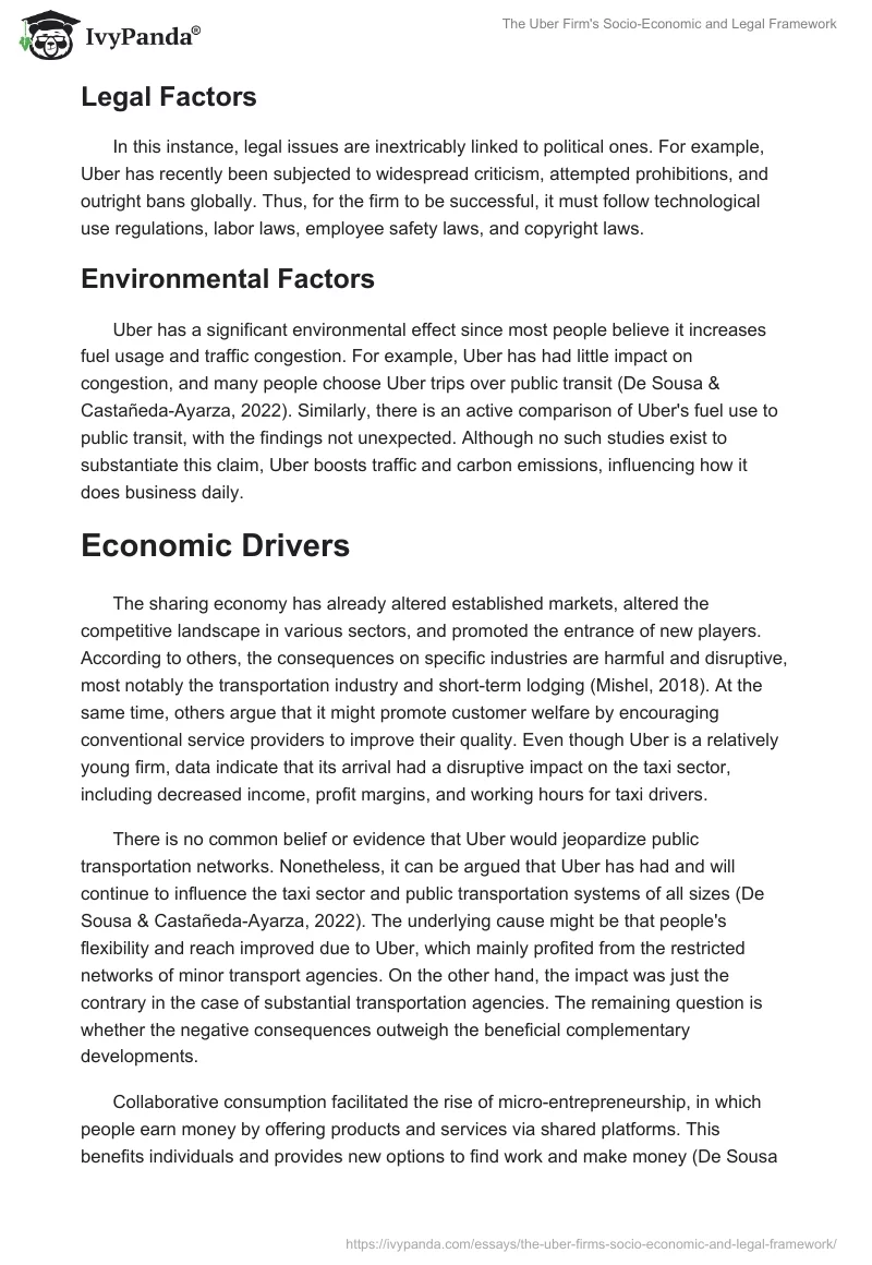 The Uber Firm's Socio-Economic and Legal Framework. Page 4