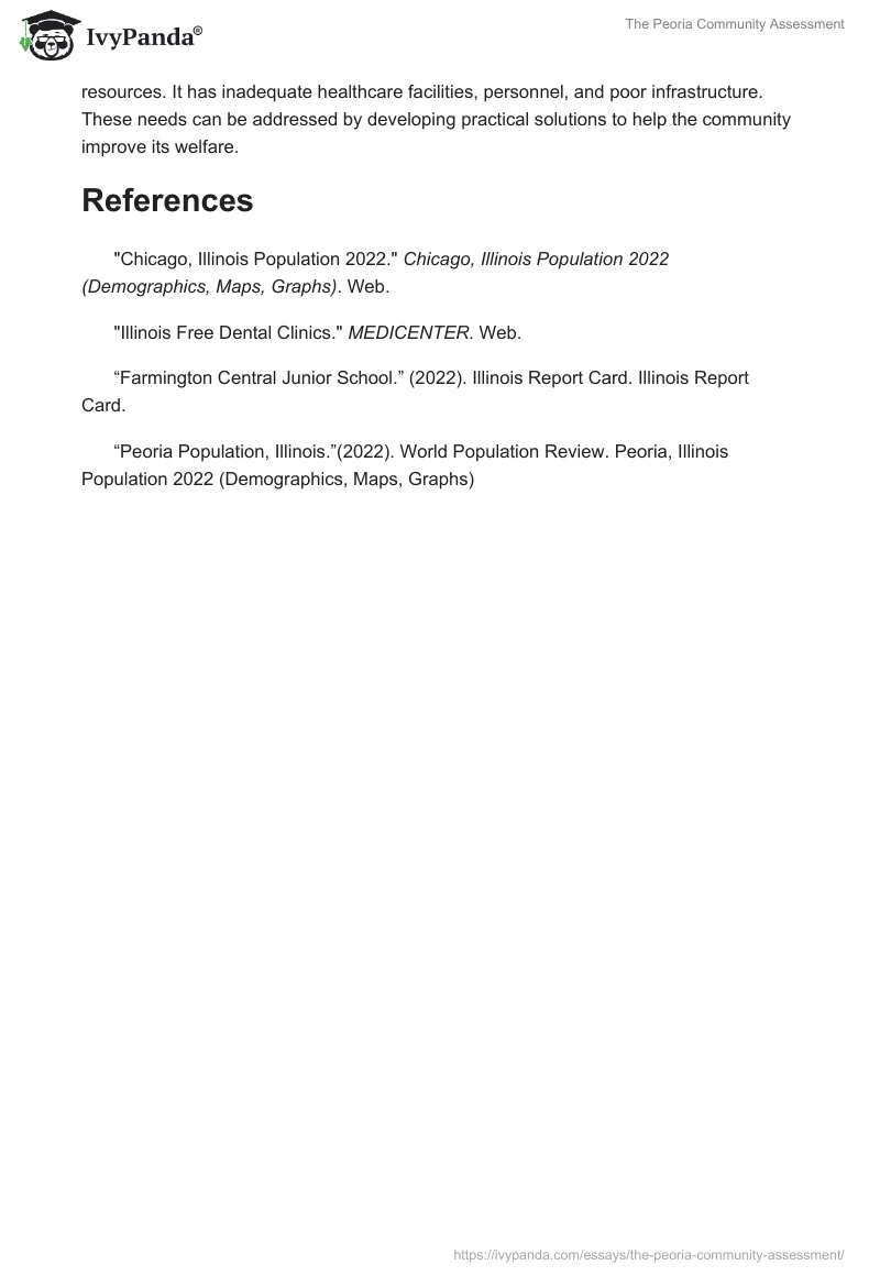 The Peoria Community Assessment. Page 4