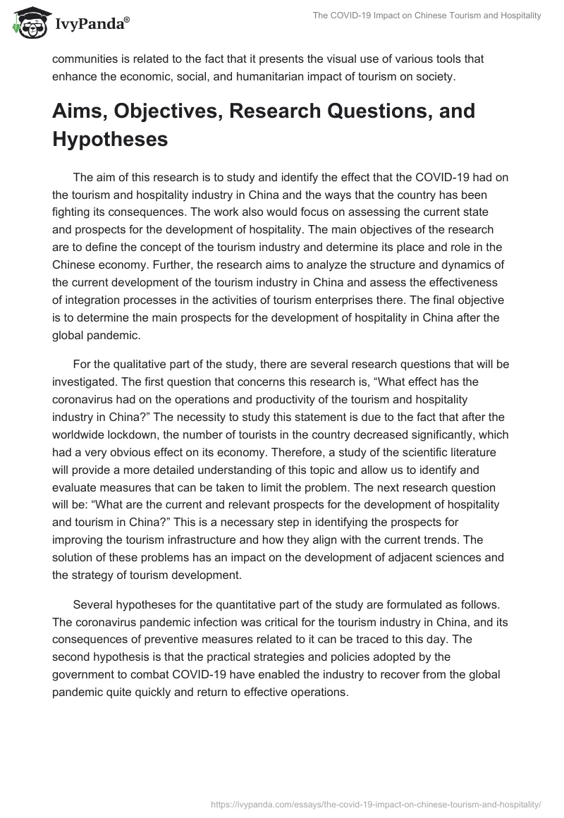The COVID-19 Impact on Chinese Tourism and Hospitality. Page 3