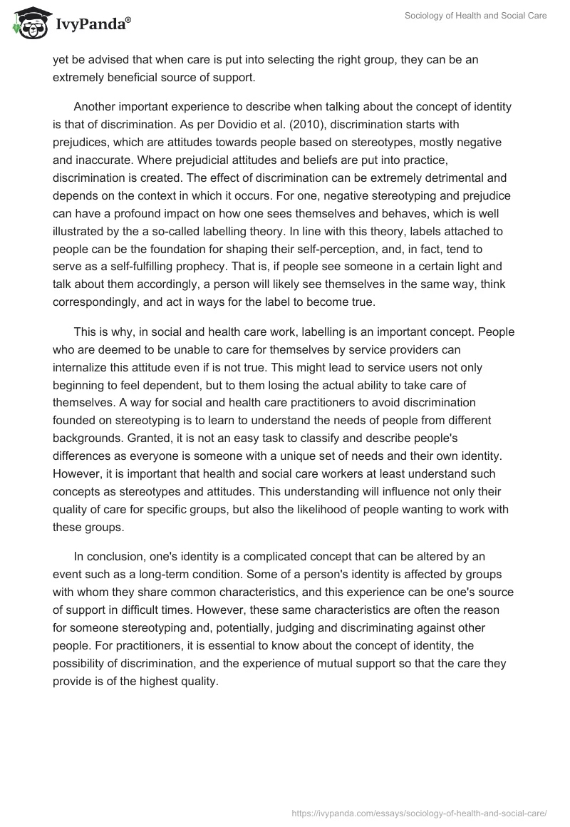 Sociology of Health and Social Care. Page 3