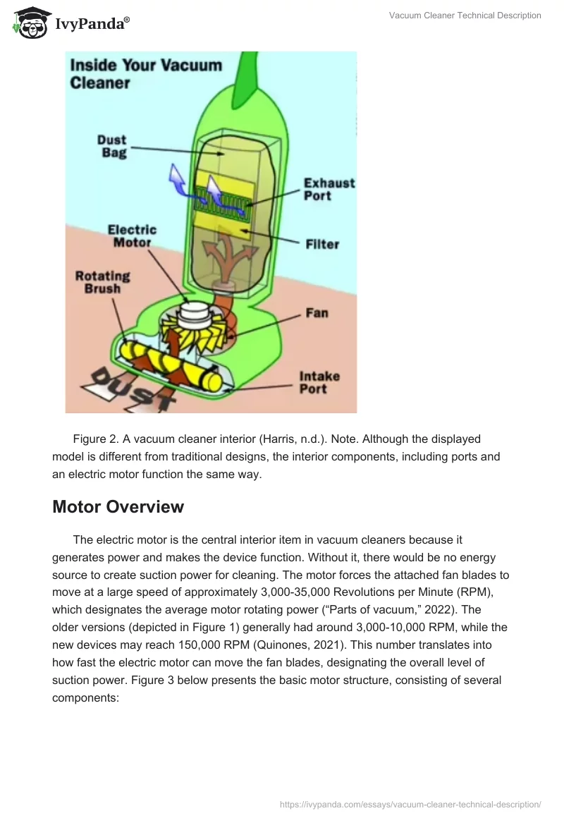 Vacuum Cleaner Technical Description. Page 3