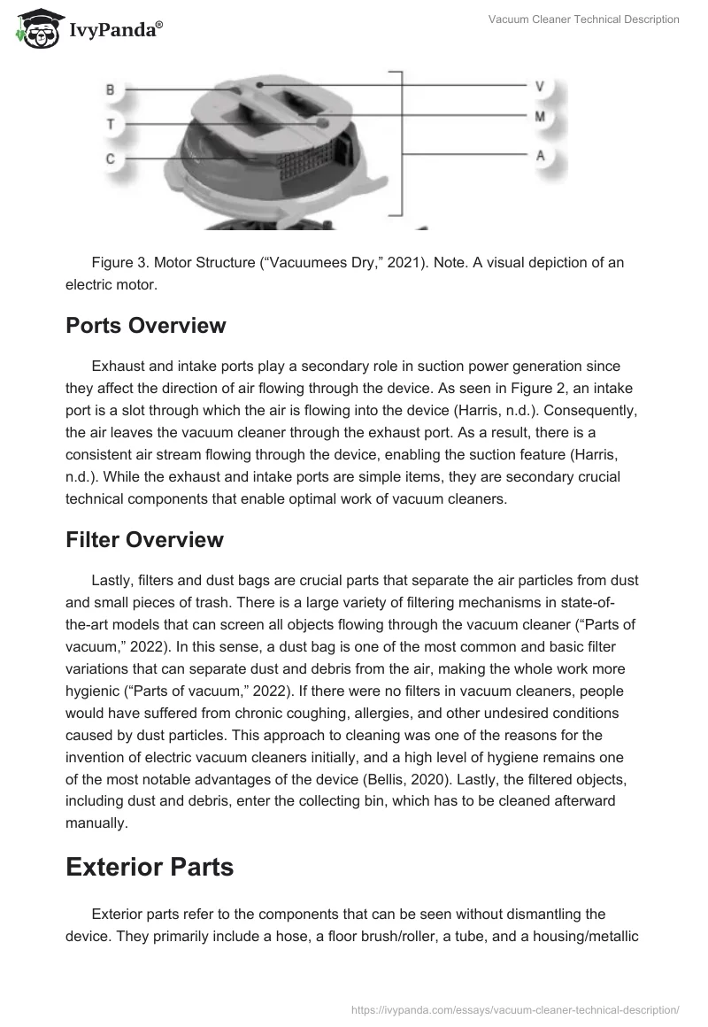 Vacuum Cleaner Technical Description. Page 4