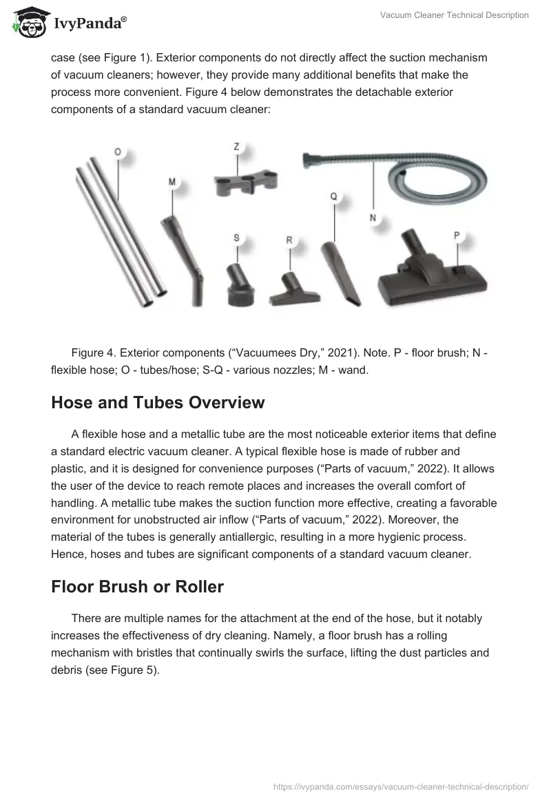 Vacuum Cleaner Technical Description. Page 5