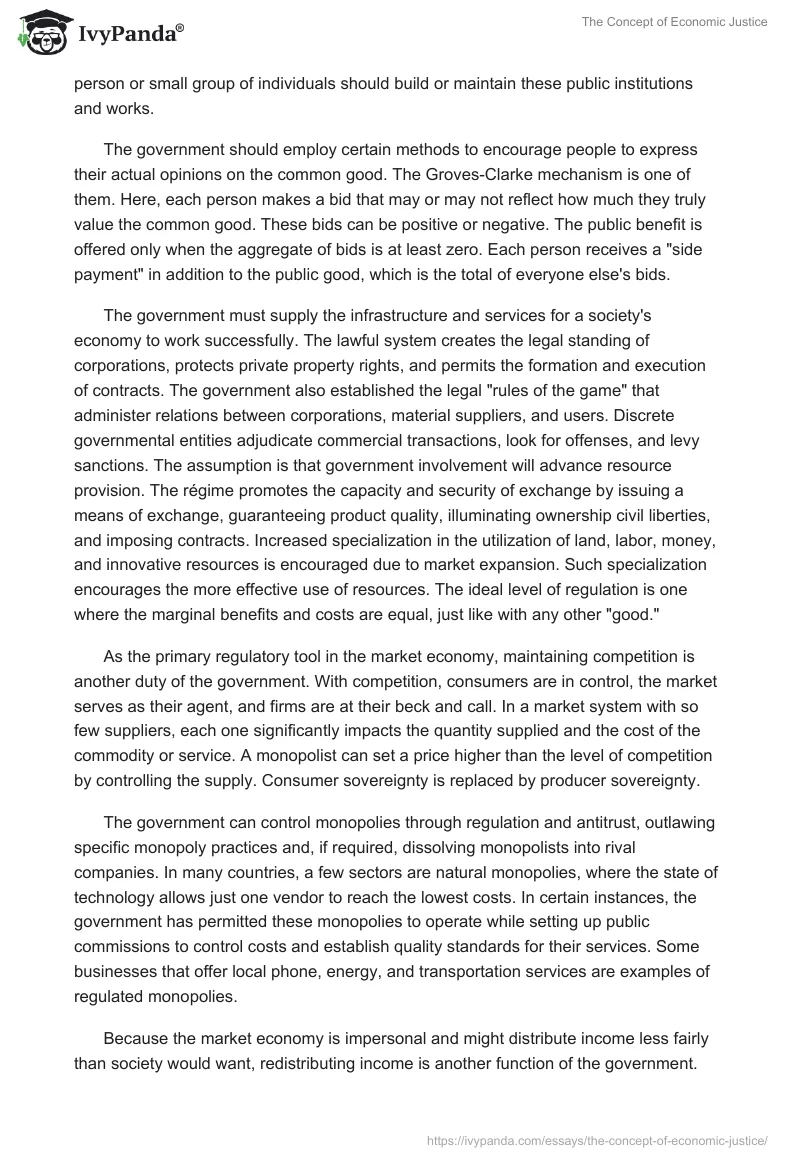 The Concept of Economic Justice. Page 5