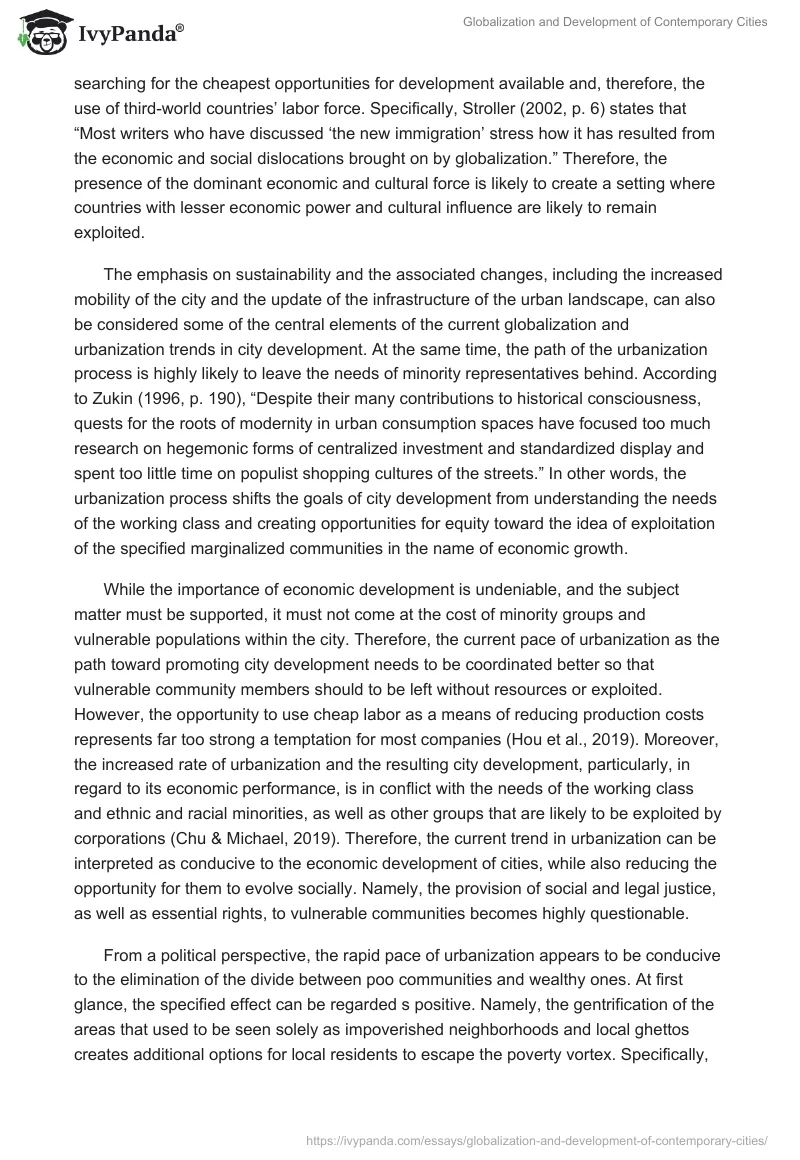 Globalization and Development of Contemporary Cities. Page 2