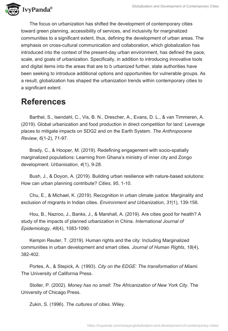 Globalization and Development of Contemporary Cities. Page 4