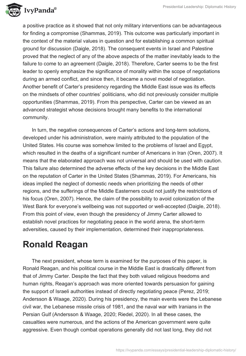 Presidential Leadership: Diplomatic History. Page 2