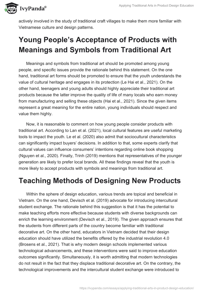 Applying Traditional Arts in Product Design Education. Page 2