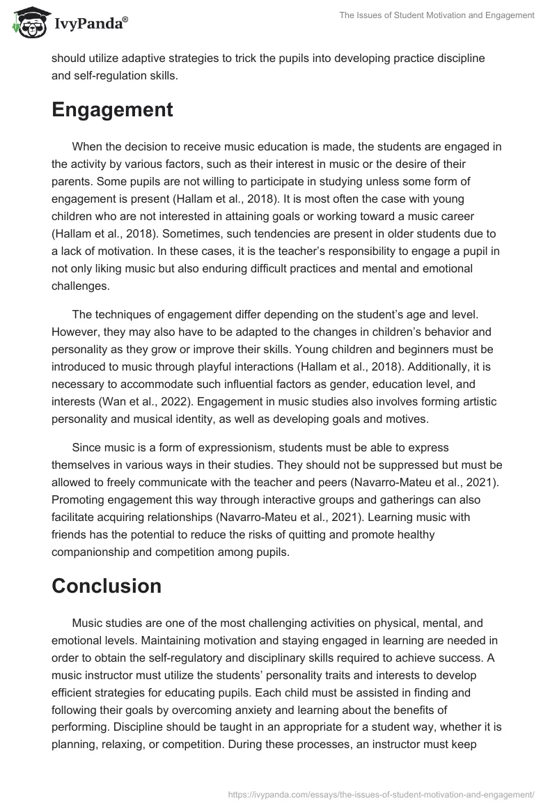 The Issues of Student Motivation and Engagement. Page 3