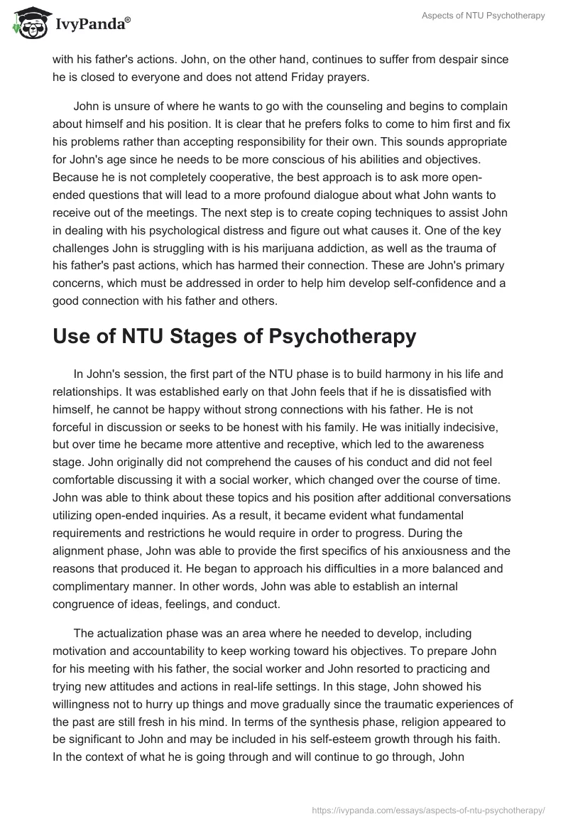 Aspects of NTU Psychotherapy. Page 2