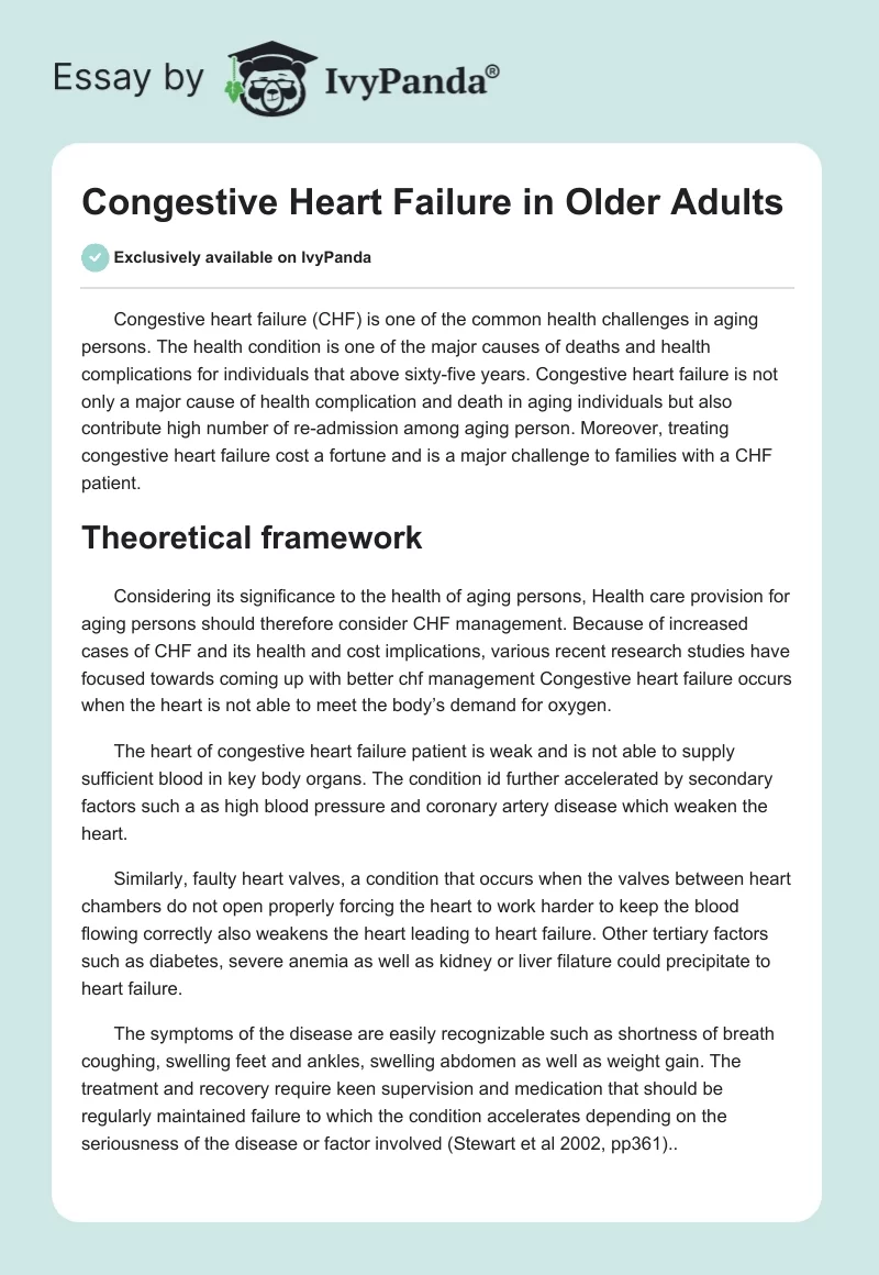 Congestive Heart Failure in Older Adults. Page 1