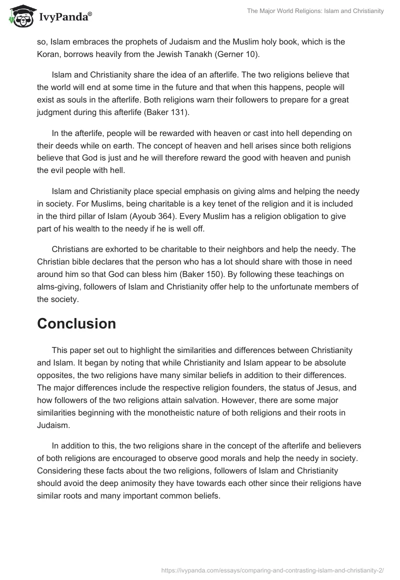 The Major World Religions: Islam and Christianity. Page 3