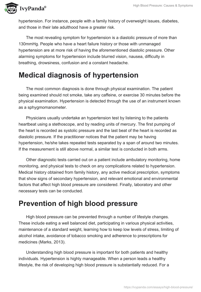High Blood Pressure: Causes & Symptoms. Page 3