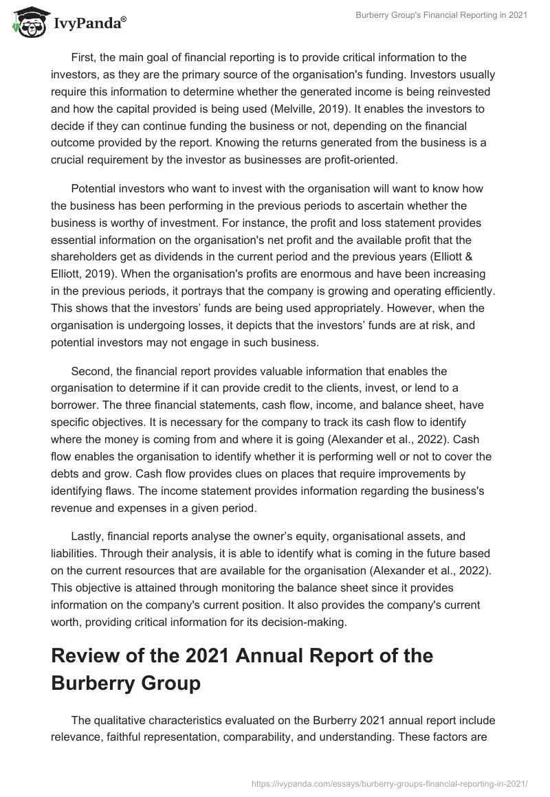 Burberry Group's Financial Reporting in 2021. Page 2