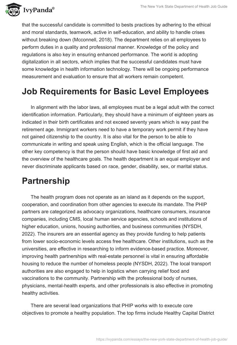 The New York State Department of Health Job Guide. Page 4
