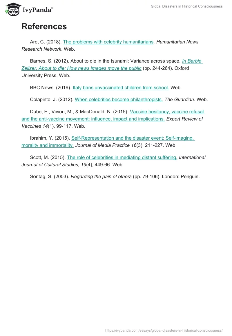 Global Disasters in Historical Consciousness. Page 4