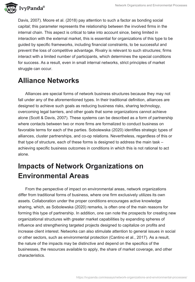 Network Organizations and Environmental Processes. Page 3