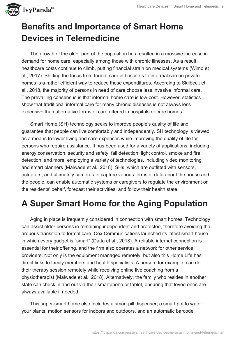 Healthcare Devices in Smart Home and Telemedicine. Page 2