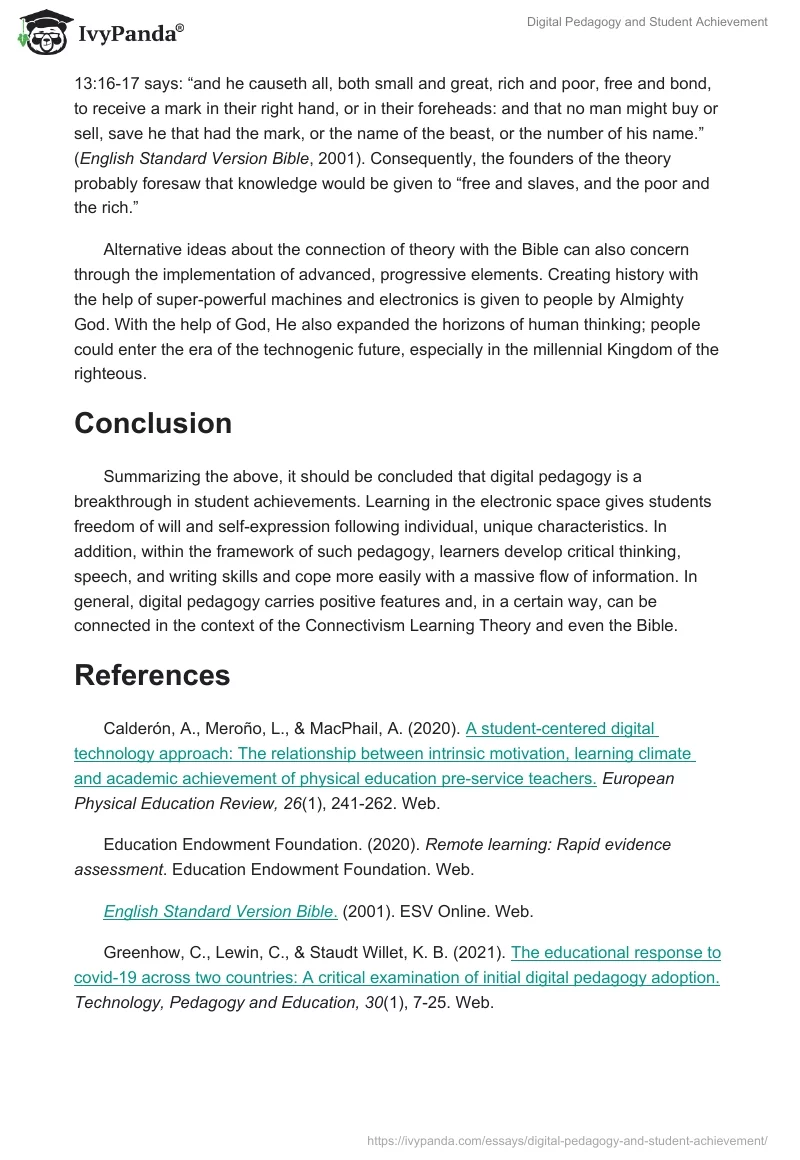 Digital Pedagogy and Student Achievement. Page 5