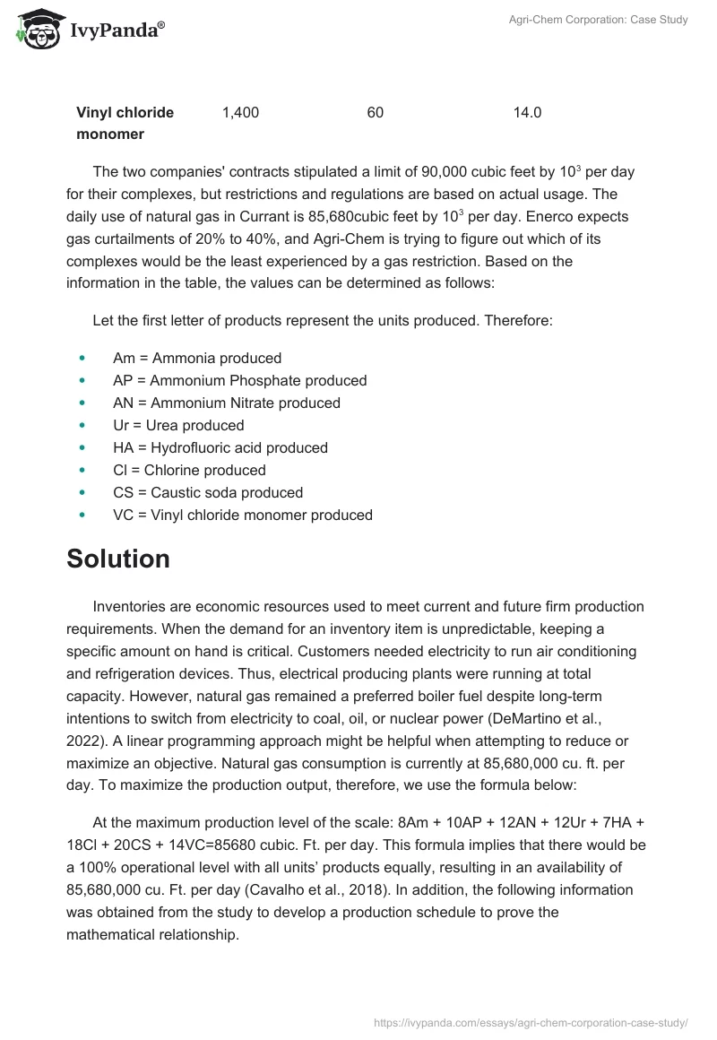 Agri-Chem Corporation: Case Study. Page 3
