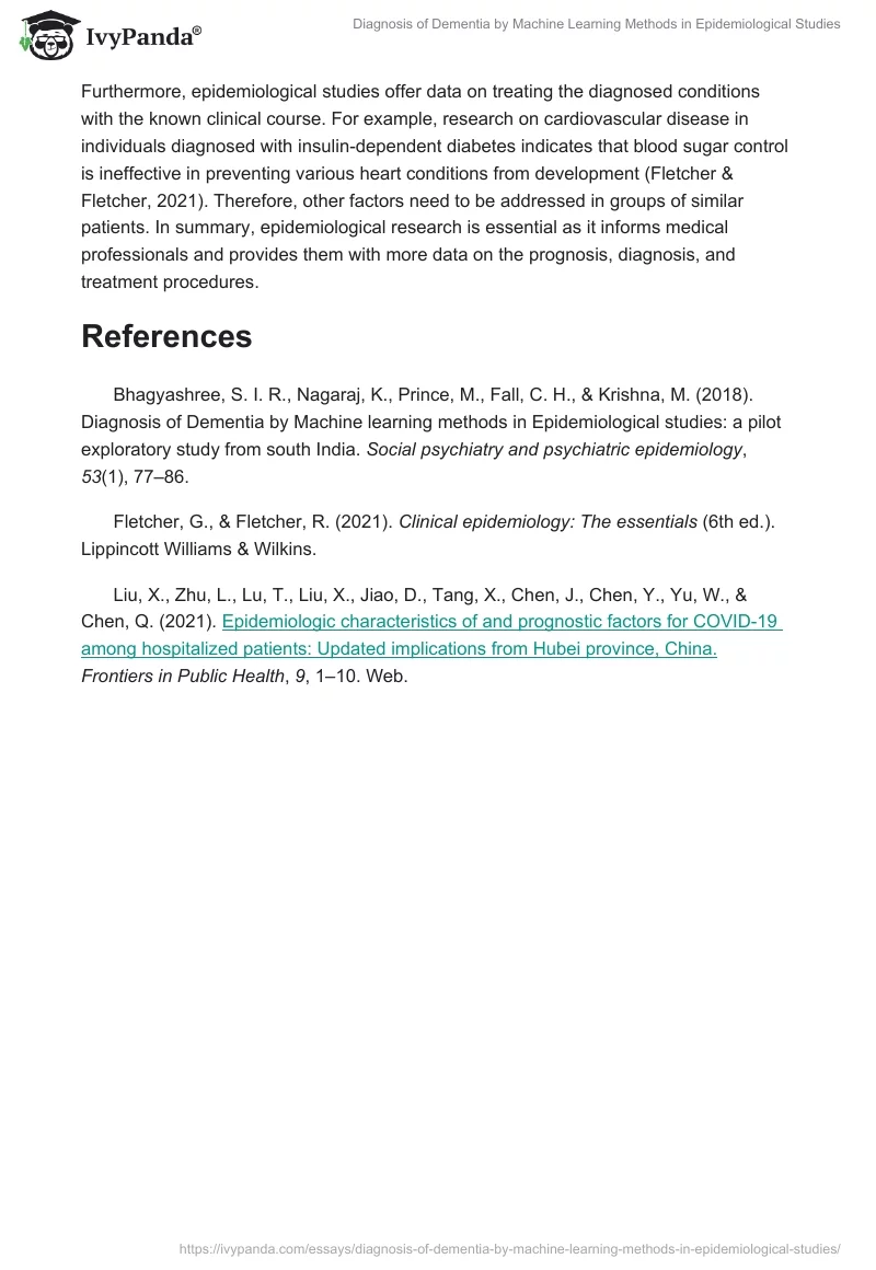 Diagnosis of Dementia by Machine Learning Methods in Epidemiological Studies. Page 2