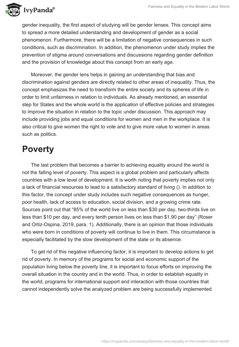 Fairness and Equality in the Modern Labor World. Page 4
